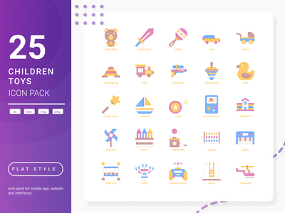 儿童玩具图标包(Children Toys Icon Pack)
