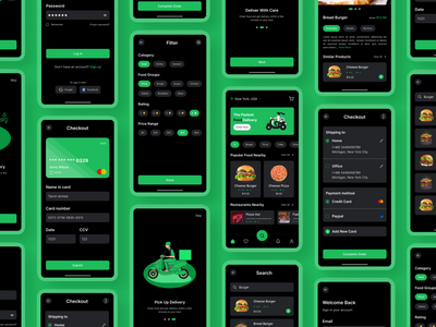 送餐应用程序 - 黑暗的心情(Food Delivery App - Dark Mood)