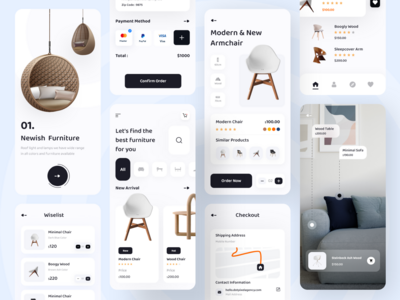 家具店移动应用程序设计(Furniture Shop Mobile App Design)
