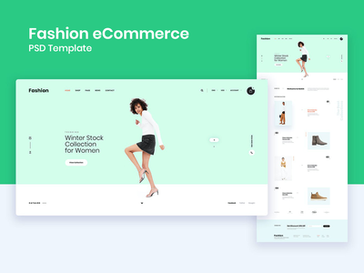 时尚电子商务PSD模板(Fashion eCommerce PSD Template)