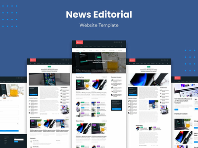新闻编辑网站模板(News Editorial Website Template)