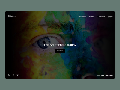 摄影作品集网站概念登陆页面(Photography portfolio website concept landing page)