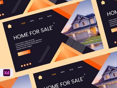 家庭销售登陆页面标题设计。(Home Sale Landing page Header Design.)