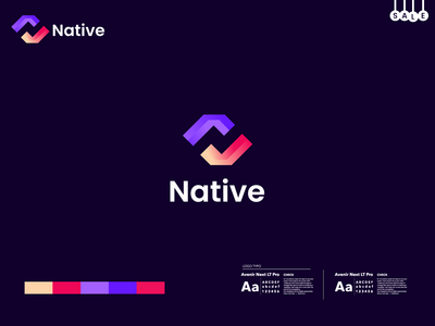 N字母标志设计 - N标志 - N字母标志 - LOGO DESIGN(N letter mark logo design - N logo - N letter logo - LOGO DESIGN)