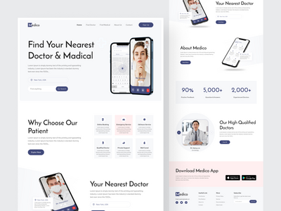 医疗保健-登陆页面设计(HealthCare - Landing Page Design)