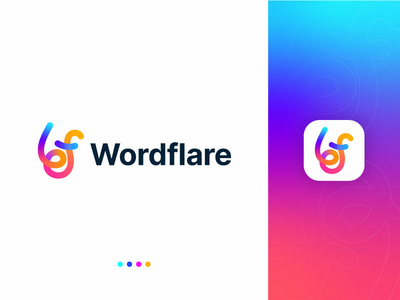 Wordflare - 内容写作 - 技术标志 - 人工智能机器标志(Wordflare - Content Writing - Tech Logo - AI Machine Logo)