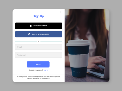 网络注册概念(web sign up concept)