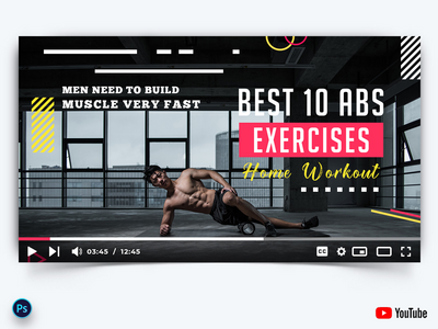 健身 Youtube 缩略图(Fitness Youtube Thumbnails)