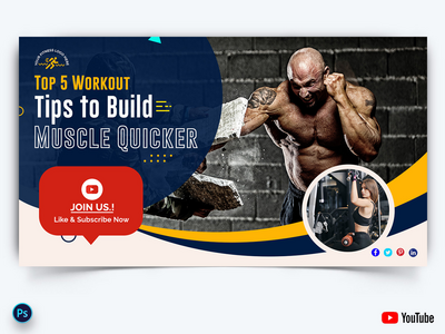 健身 Youtube 缩略图(Fitness Youtube Thumbnails)