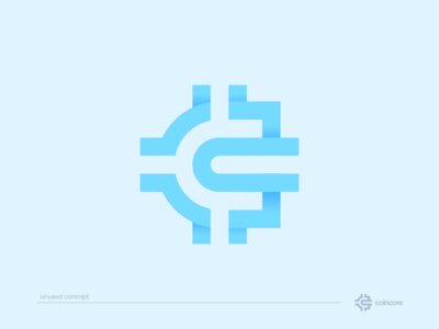 coincore 未使用的徽标模板（硬币/加密货币/区块链/技术/网络）(coincore unused logo template (Coin/Crypto/Blockchain/Technology/Network))