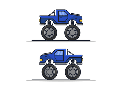 怪物卡车插图(Monster truck illustrated)