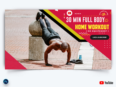 健身 Youtube 缩略图(Fitness Youtube Thumbnails)