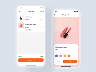 结帐-美容移动 UI 概念(Checkout - Beauty mobile UI concept)