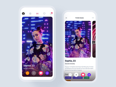 约会移动应用程序 UI 概念(Dating mobile app UI concept)