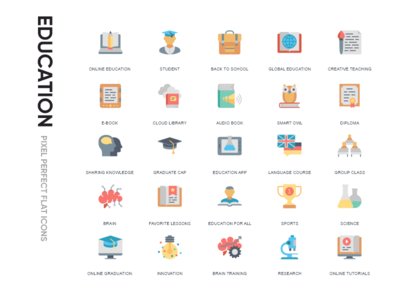 平面图标-教育(Flat Icon - EDUCATION)