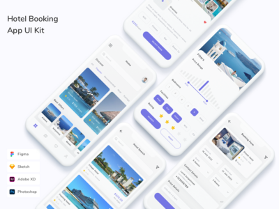 酒店预订应用程序 UI 套件(Hotel Booking App UI Kit)