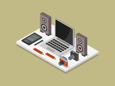 等距办公桌(isometric desk)