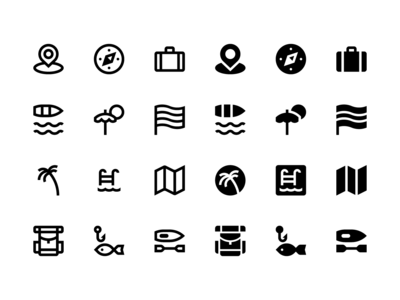 32 个旅行图标(32 Travel icons)