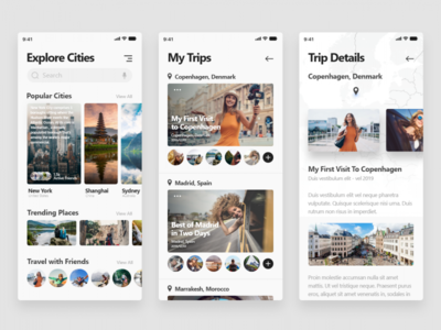 旅游应用 UI 套件(Travel App UI Kit)