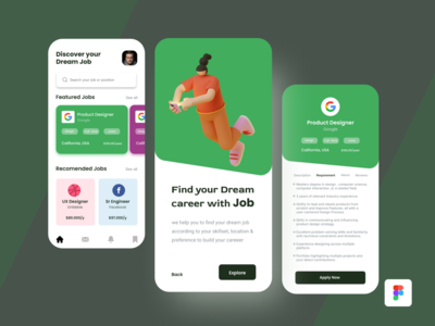 工作查找器 - 应用程序用户界面(Job Finder - App ui)