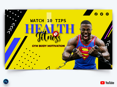 健身 Youtube 缩略图(Fitness Youtube Thumbnails)