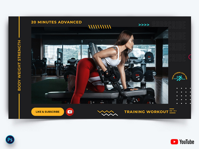 健身 Youtube 缩略图(Fitness Youtube Thumbnails)