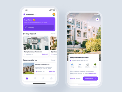 房地产移动应用程序概念(Real Estate mobile app concept)