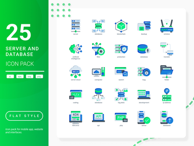 服务器和数据库图标包(Server and Database Icon Pack)