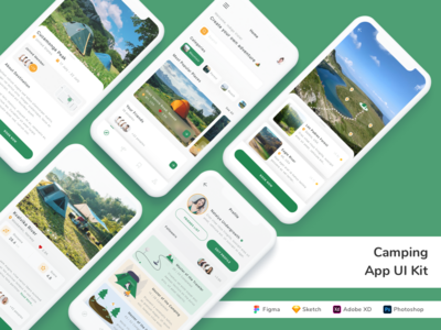 露营应用程序 UI 套件(Camping App UI Kit)
