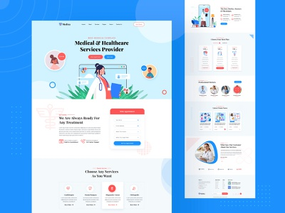 医疗网站登陆页面设计(Medical Website Landing Page Design)