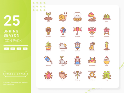 春季图标包(Spring Season Icon Pack)