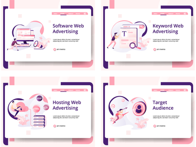 网页设计模板集(Set of web page design templates)