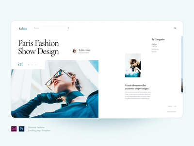 时尚登陆页面设计(Fashion Landing Page Design)
