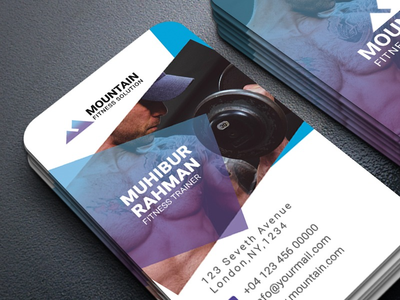 健身中心名片模板(Fitness Center Business Card Template)