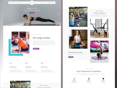 瑜伽工作室和健身中心网页模板(Yoga Studio & Fitness Center Web Template)