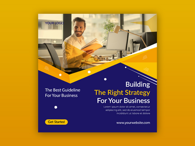 创意商业营销社交媒体帖子模板(Creative business marketing social media post template)