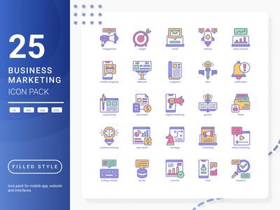 商业营销图标包(Business Marketing Icon Pack)