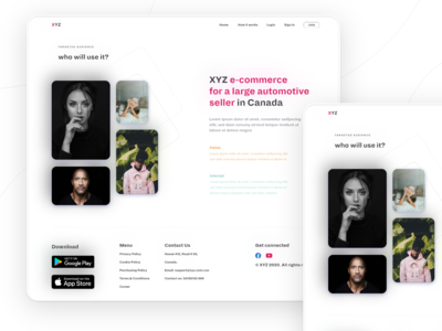 XYZ加拿大电商网站“Targeted Audience page ui”(XYZ Canadian e-commerce website 