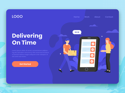 准时交付矢量图(Delivering On Time Vector Illustration)