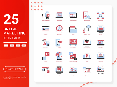 在线营销图标包(Online Marketing Icon Pack)