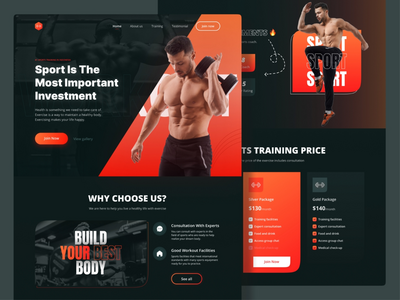 锻炼登陆页面设计(Workout Landing Page Design)