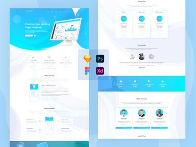 应用登陆页面概念(App Landing Page Concept)