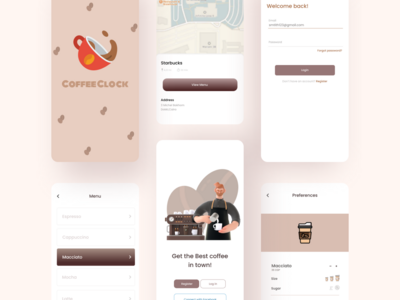 咖啡店 - 应用程序界面(coffee shop - App ui)