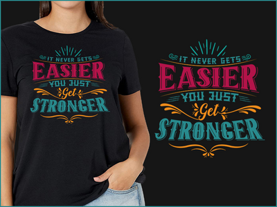 锻炼排版 t 恤设计(workout typography t-shirt design)