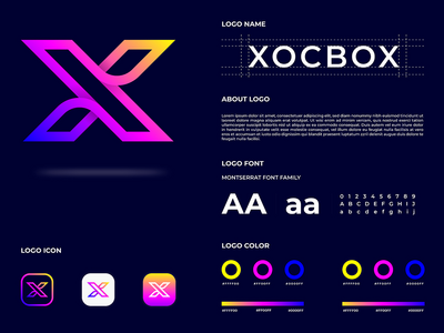 字母徽标品牌模板(X Letter Logo Branding Template)