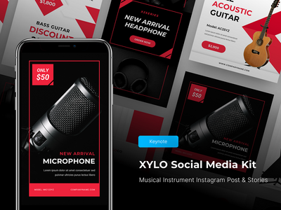 Xylo - Musical Instrument Instagram Post & Stories 主题演讲(Xylo - Musical Instrument Instagram Post & Stories Keynote)