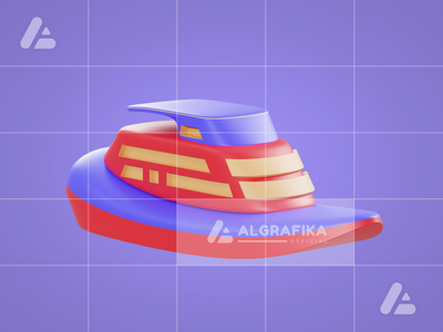 3d 插图游艇船豪华对象(3d illustration yacht boat luxury object)