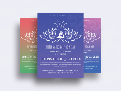 瑜伽课传单模板-05(Yoga Class Flyer Template-05)