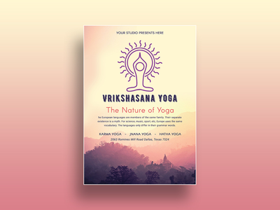 瑜伽传单模板-06(Yoga Flyer Template-06)