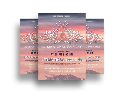 瑜伽传单模板-09(Yoga Flyer Template-09)